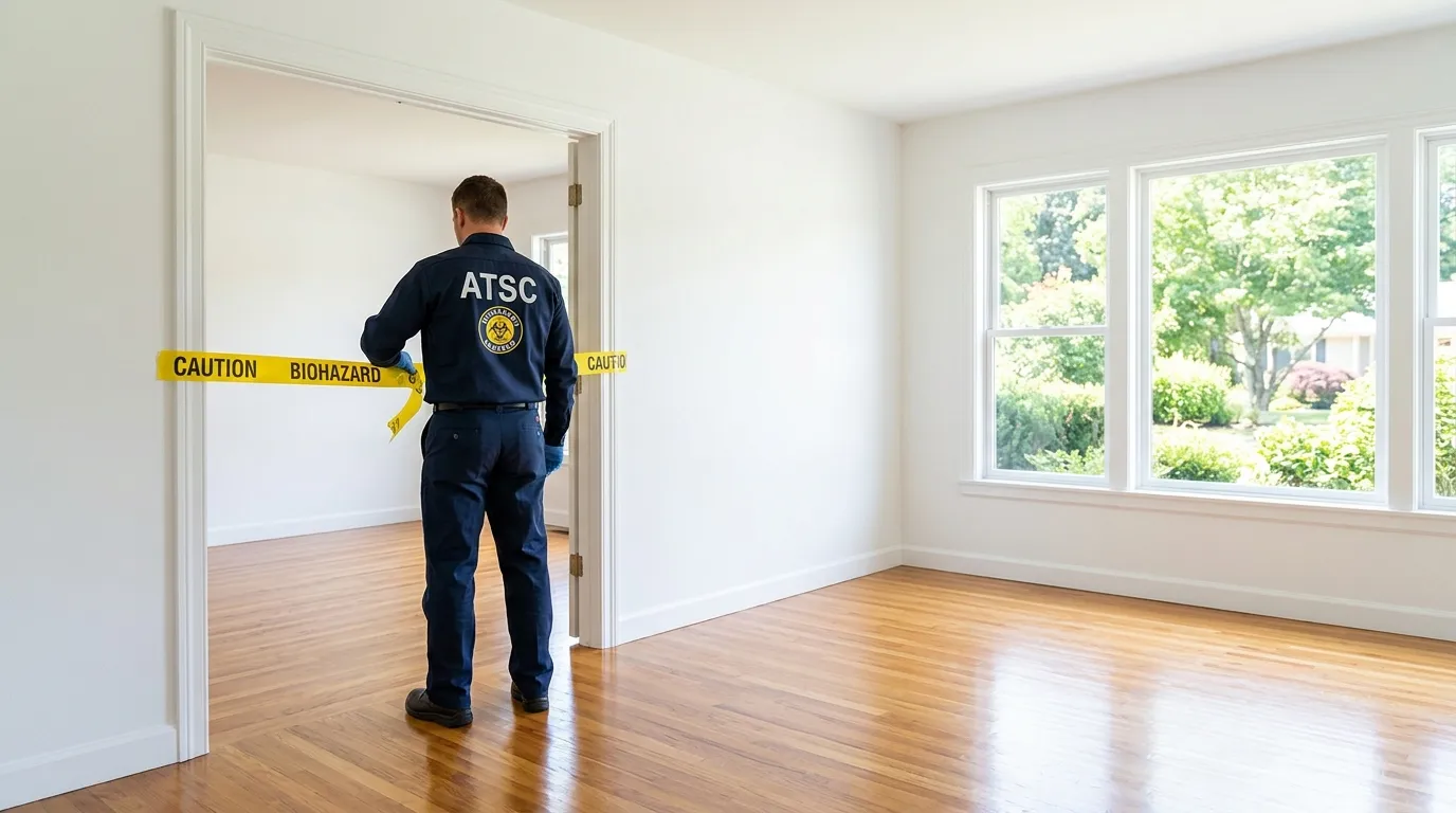 Certified biohazard cleanup crew performing Decomposition Cleanup in West Loch Estates